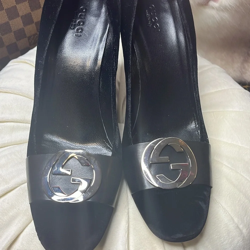 GUCCI VELVET HEELS - Picture 7 of 7